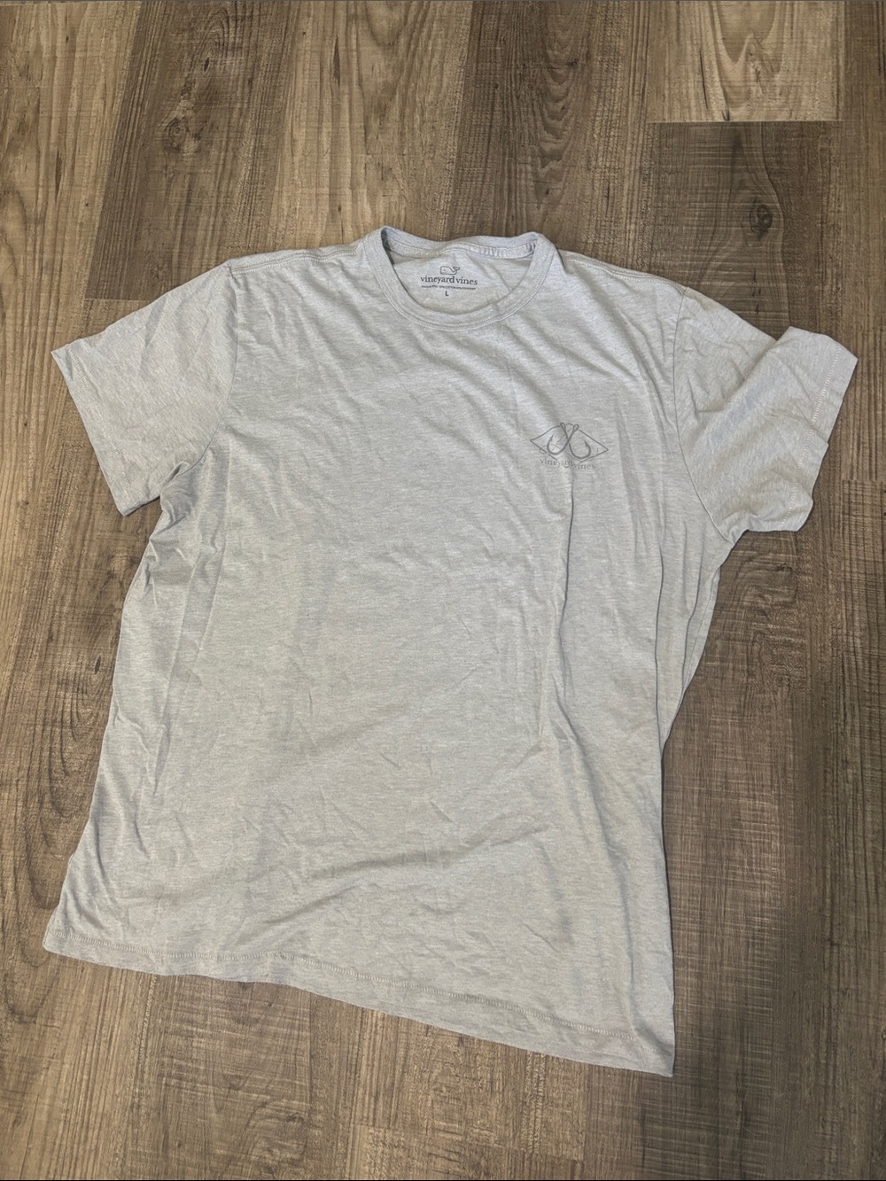 Vineyard Vines Light Gray Short Sleeve Logo Tee